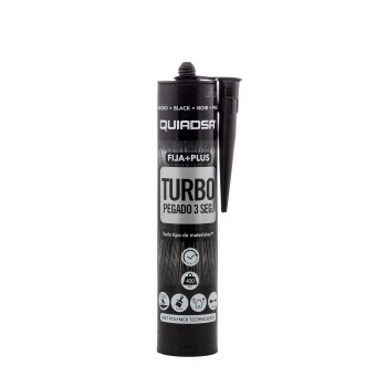 ADHESIVO FIJA+PLUS TURBO NEGRO 290ML QUIADSA