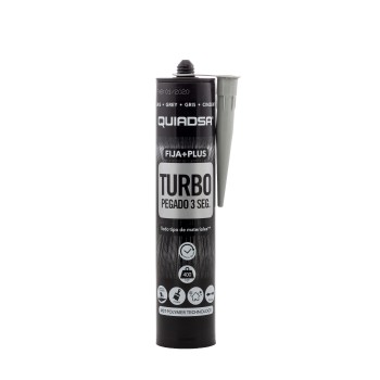 ADHESIVO FIJA+PLUS TURBO GRIS 290ML QUIADSA