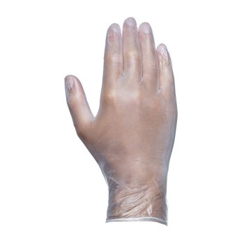 GUANTE VINILO SIN POLVO  COLOR NATURAL. APTO USO ALIMENTARIO T-8 JUBA