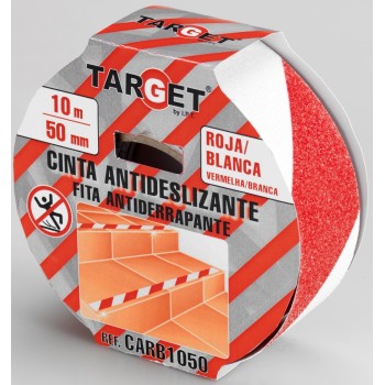 CINTA ANTIDESL. ROJA/BLANCA 10MX50MM