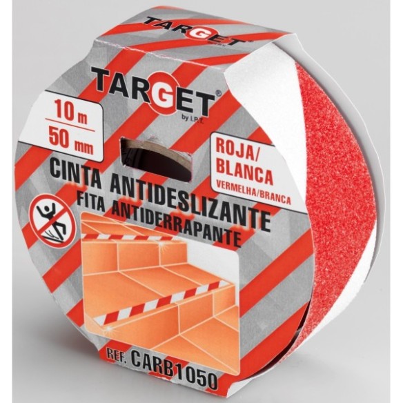 CINTA ANTIDESL. ROJA/BLANCA 10MX50MM