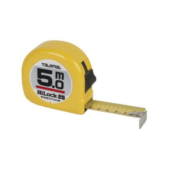 FLEXOMETRO ABS AMARILLO HI-LOCK 5M X 25MM