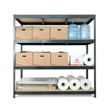 ESTANTERIA DE METAL Y MADERA STOCKER 200X200X70CM