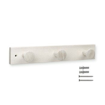 COLGADOR FRESNO 3 POMOS BLANCO