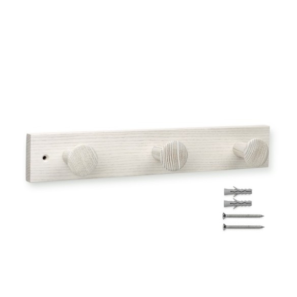 COLGADOR FRESNO 3 POMOS BLANCO