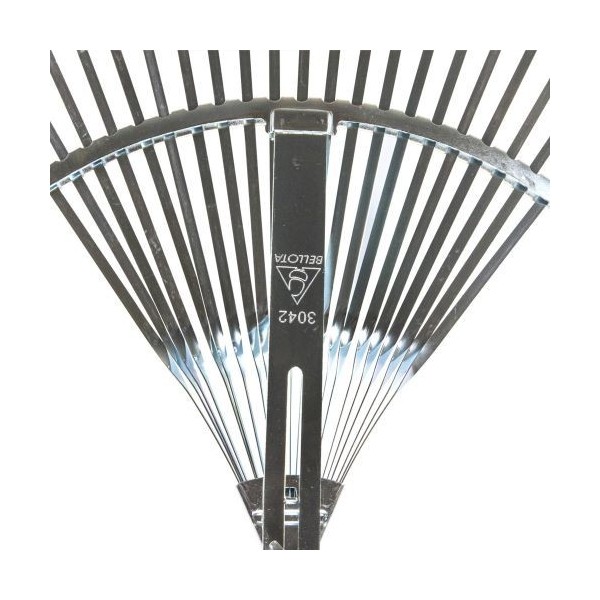 Escoba ajustable púa plana para limpieza de césped con mango aluminio / 3042CMA