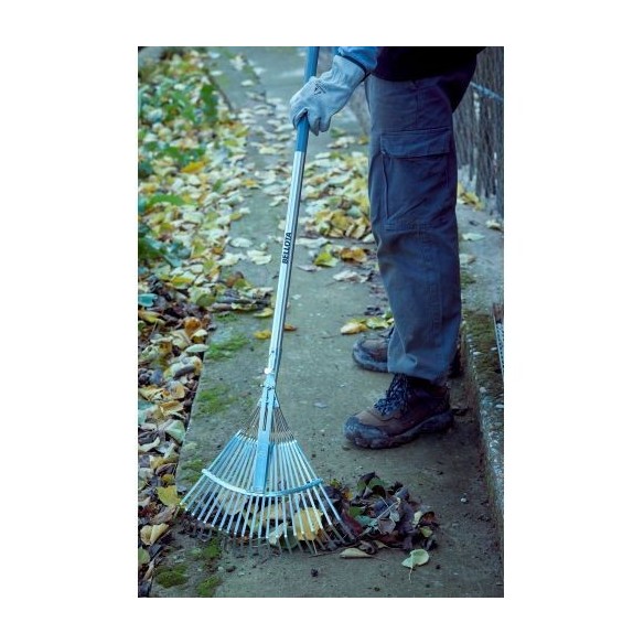 Escoba ajustable púa plana para limpieza de césped con mango aluminio / 3042CMA