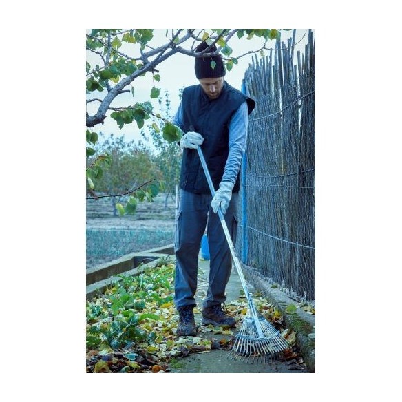 Escoba ajustable púa plana para limpieza de césped con mango aluminio / 3042CMA