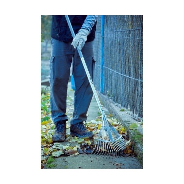 Escoba ajustable púa plana para limpieza de césped con mango aluminio / 3042CMA