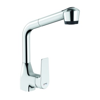 MONOMANDO FREGADERA DUCHA EXTRAIBLE KORAL CROMO