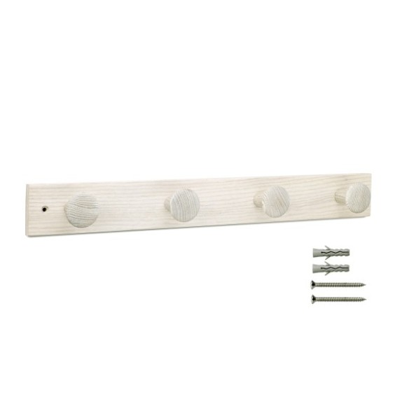 COLGADOR FRESNO 4 POMOS BLANCO