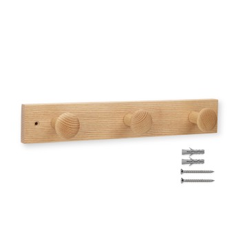 COLGADOR FRESNO 3 POMOS NATURAL