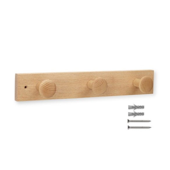 COLGADOR FRESNO 3 POMOS NATURAL