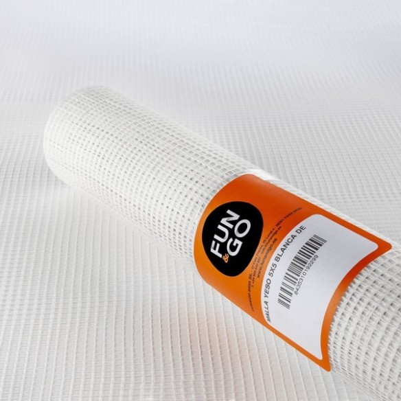 MALLA YESO 5X5 BLANCA DE 1X10M