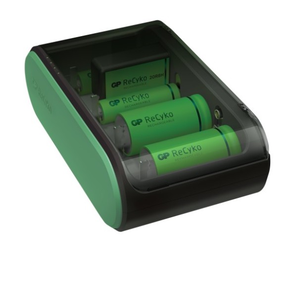 CARGADOR DE PILAS RECYKO UNIVERSAL CARGA POR USB COMPATIBLE CON AA/AAA/C/D/9V