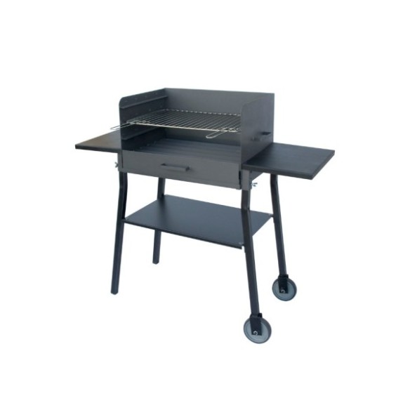 BARBACOA 3 ALTURAS CARBON/LEÑA C/RUEDAS 80X40X105CM