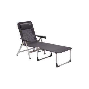CAMA CRESPO RECLINABLE  AL-733 ALUMINIO Y MULTIFIBRA NEGRO