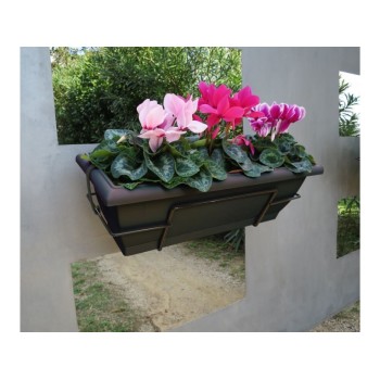 JARDINERA DE BALCÓN FLORIA 62S ANTRACITA 62X24X20CM