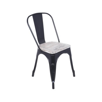 SILLA BAR METAL 36X84CM.NEGRA