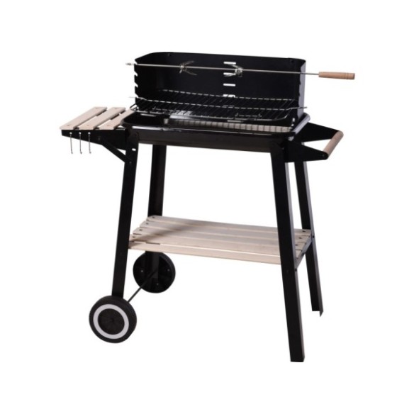 BBQ CARRO RECT.54X34X65CM.NEGRO
