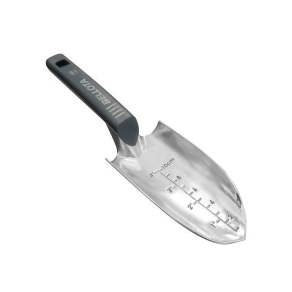 Trasplantador ancho de aluminio y mango corto