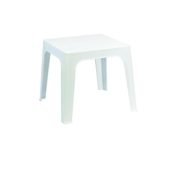 MESA AUXILIAR MONACO RESINA 50X50 BLANCA