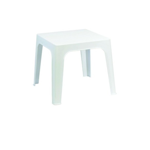 MESA AUXILIAR MONACO RESINA 50X50 BLANCA