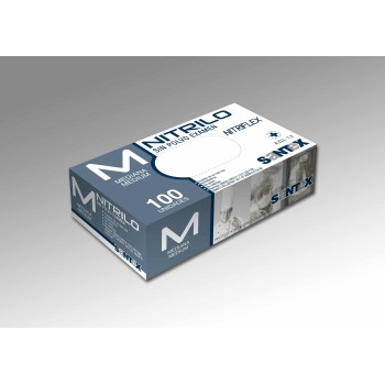 GUANTE NITRILO AZUL SIN POLVO T-M