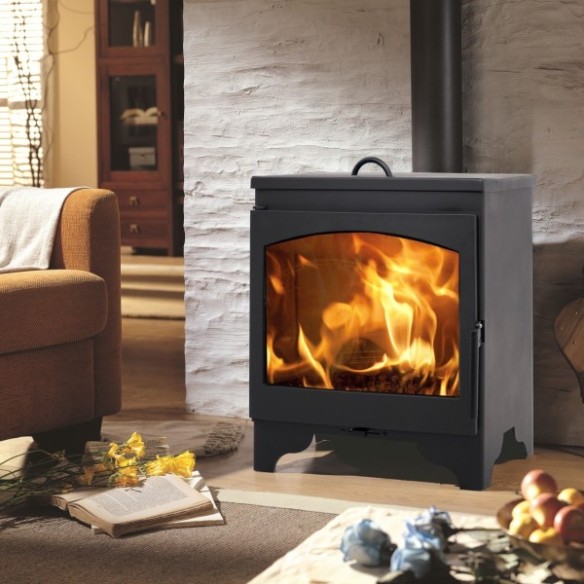 ESTUFA LEÑA PANADERO OSLO CON HORNO ECODESING 8 KW  720x529x507