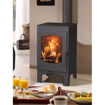 ESTUFA LEÑA PANADERO LUGANO ECODESING 6 KW  680x360x443