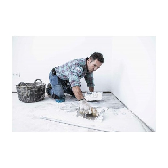 Llana recta inoxidable y afilada con mango madera para trabajos de acabado y yeso / 5861INOX