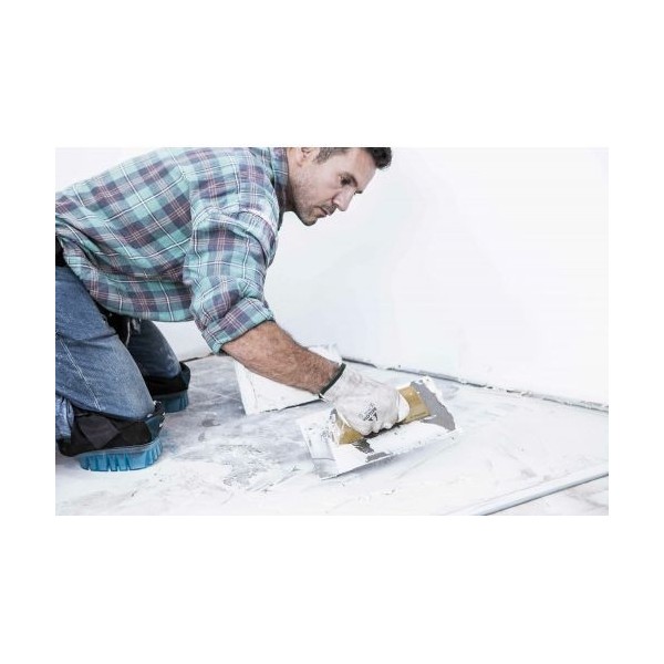 Llana recta inoxidable y afilada con mango madera para trabajos de acabado y yeso / 5861INOX