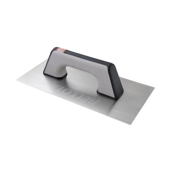 Llana recta inoxidable con mango bimaterial para trabajos de acabado y yeso / 5861BIMINOX