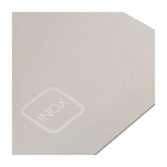 Llana recta inoxidable con mango bimaterial para trabajos de acabado y yeso / 5861BIMINOX