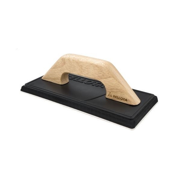 Llana goma media con mango madera para trabajos de rejunteo en alicatado y solado / 5898B