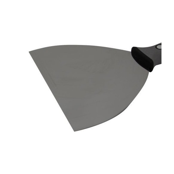 Espátula de acero inoxidable con mango bimaterial y punta para trabajos de rejunteo y remates en placa / 5894150PN