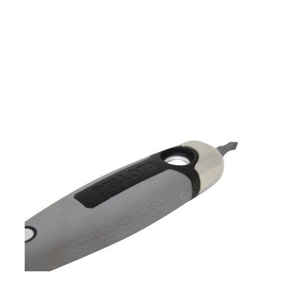 Espátula de acero inoxidable con mango bimaterial y punta para trabajos de rejunteo y remates en placa / 5894150PN