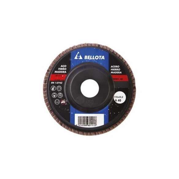 Disco de láminas base plana poliamida para desbaste madera-metal