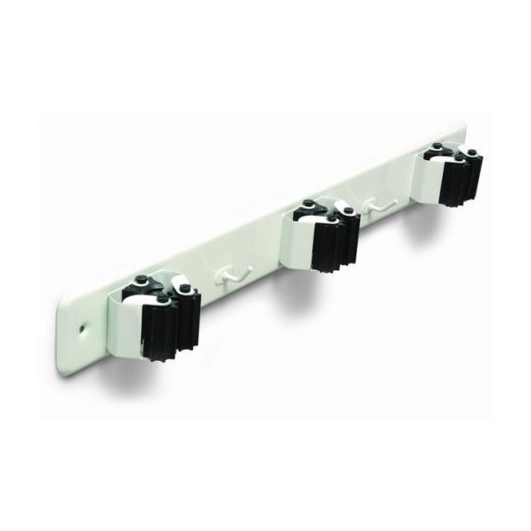 Cuelga escobas Triple con rodillos