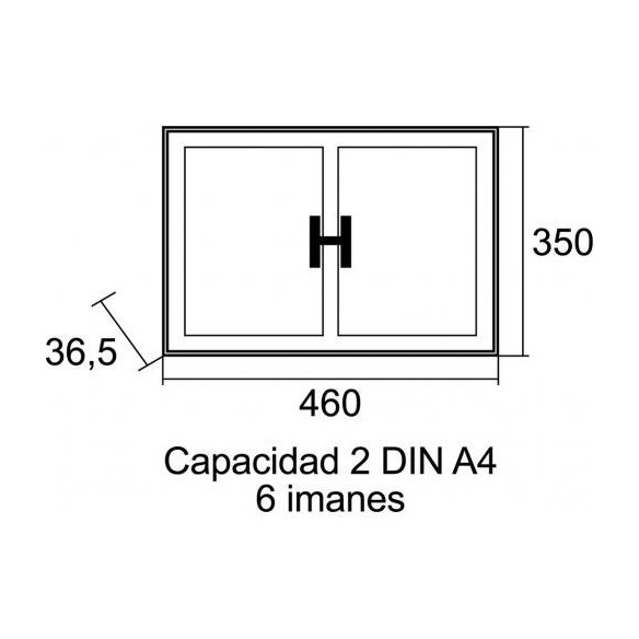 TABLÓN ANUNCIOS DISEÑO H BLANCO