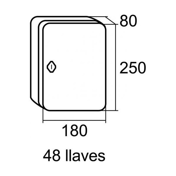 PORTALLAVES ACERO 48 LLAVES