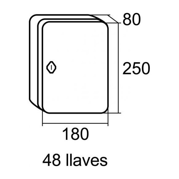 PORTALLAVES ACERO 48 LLAVES