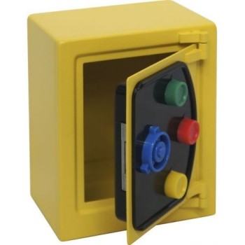 HUCHA CAJA FUERTE CON TRIPLE RULETA AMARILLA 2