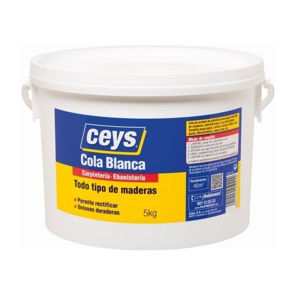 CEYS COLA BLANCA MADERA BOTE BA 5KG