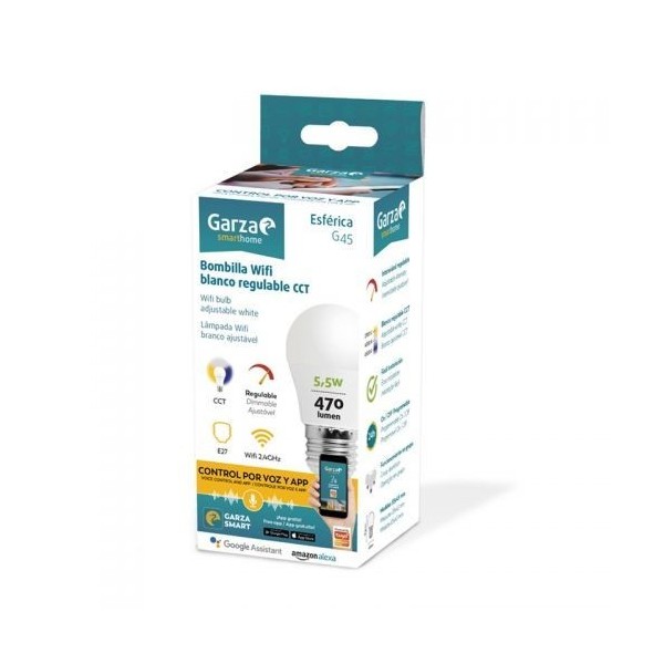 Bombilla WiFi Garza Esférica E27