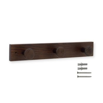 Mod.3733 Colgador fresno 3 pomos con textura