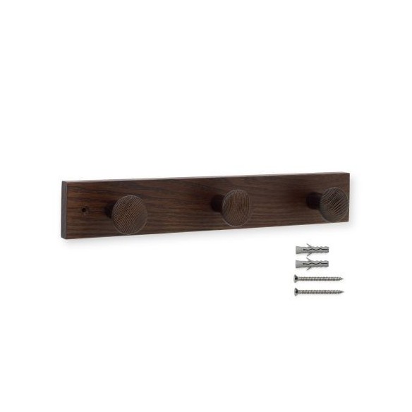 Mod.3733 Colgador fresno 3 pomos con textura