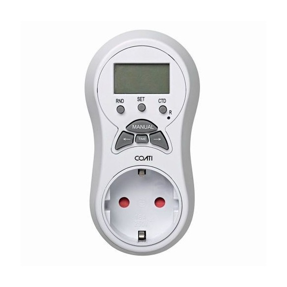 MINI PROGRAMADOR DIGITAL SEMANAL BLANCO COATI