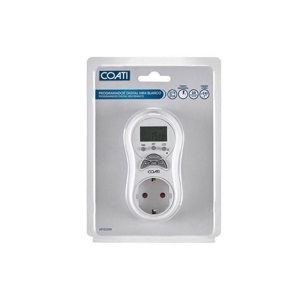 MINI PROGRAMADOR DIGITAL SEMANAL BLANCO COATI