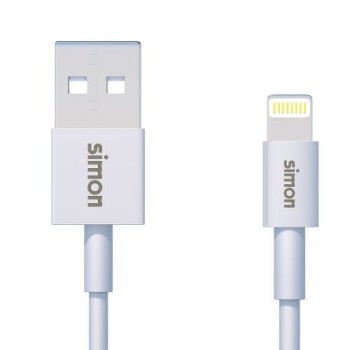 Cable Lightning - USB A Blanco 1M Simon